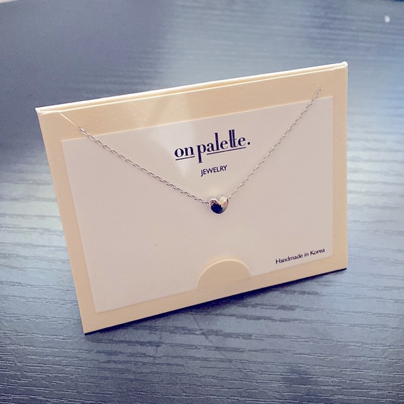 On Palette Jewelry silver with tiny heart charm. Handmade in Korea. - Picture 2 of 9